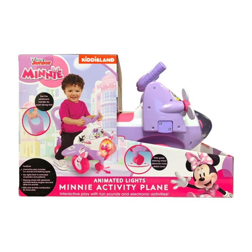 Kiddieland Disney Activity Ride-on Plane with Lights & Sounds, Minnie Mouse - Picture 3 of 4